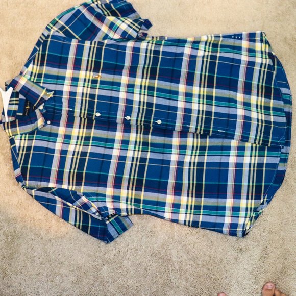 Plaid Button Down Polo Ralph Lauren Shirt - Picture 1 of 3